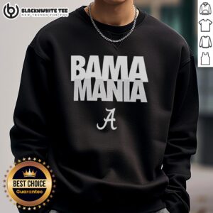 Cozy Nice Bama Mania Alabama Crimson Tide sweatshirt in vibrant team colors, perfect for fans and game day wear.