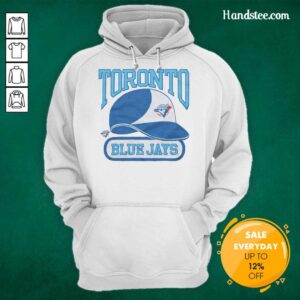 Premium Toronto Blue Jays hat and Homage hyperlocal hoodie, perfect for fans showcasing team spirit and style.