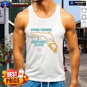 Official Spring Training Grapefruit League 2026 tank top featuring vibrant team graphics and a comfortable fit.