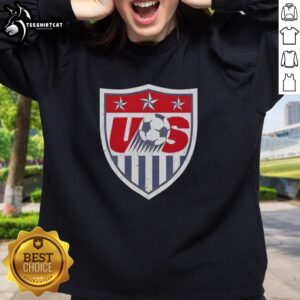 Original U.S. Soccer Retro Emblem Logo Sweatshirt featuring classic design and vibrant colors for fans and collectors.