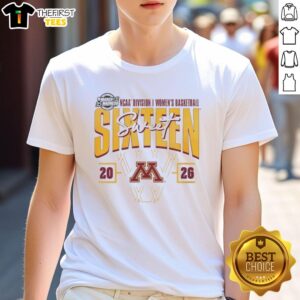 Nice Minnesota Golden Gophers Madness Sweet 16 NCAA Women's Basketball Tournament T-Shirt featuring vibrant team graphics.
