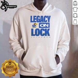 Alt Text: Premium Kansas Jayhawks NCAA 2026 Legacy On Lock On Hoodie featuring team colors and logo for ultimate fan style.