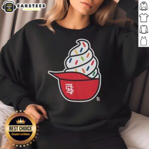 Stylish St. Louis Cardinals ice cream sweatshirt featuring vibrant team colors and logo, perfect for fans and comfort.