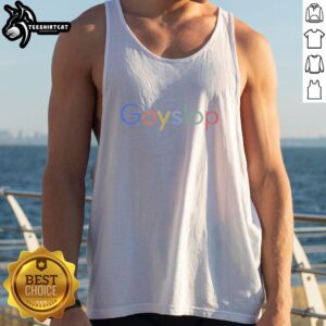Official Goyslop tank top in vibrant Google colors, perfect for casual wear and tech-inspired fashion enthusiasts.