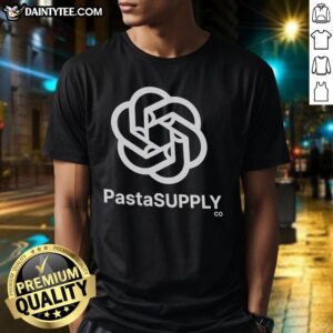 Good Pasta Supply Co OpenAI ChatGPT logo t-shirt featuring a unique design for AI and pasta enthusiasts.