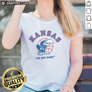 Vintage Kansas Jayhawks ladies' tee featuring homefield basketball design, perfect for fans and casual wear.