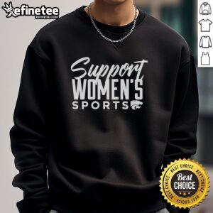 Pretty K-State Wildcats support women's sports sweatshirt featuring vibrant team colors and logo for fans.