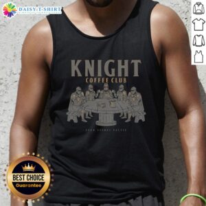 Good Knight Coffee Club tank top featuring a stylish design, perfect for coffee lovers and casual wear enthusiasts.