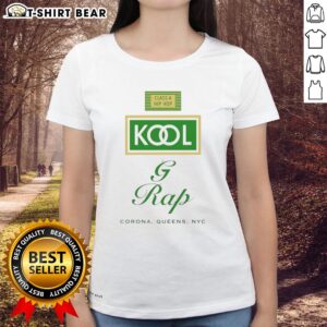 Alt Text: Premium Kool G Rap Corona Queens NYC ladies tee featuring stylish design and vibrant colors for hip-hop fans.