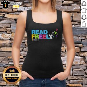 Stylish Top Read Freely EPL CA tank top featuring vibrant graphics and a comfortable fit for casual wear.