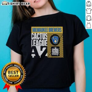 Stylish Milwaukee Brewers Cactus League Spring Training 2026 ladies tee showcasing team colors and logo.
