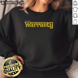 Nice I Am The Warranty Letter Logo Sweatshirt featuring a bold logo design on a cozy fabric background.
