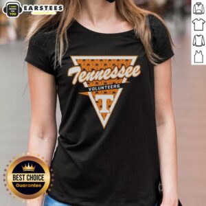Alt Text: Awesome Tennessee Volunteers women's basketball tee featuring a palm tree pattern inside a triangle logo design.