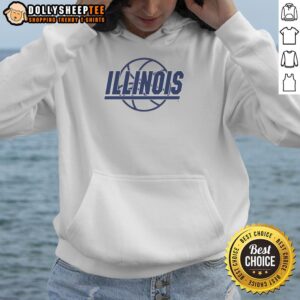 Nice Illinois Basketball Retro Logo Hoodie featuring vintage design and vibrant colors, perfect for fans and casual wear.