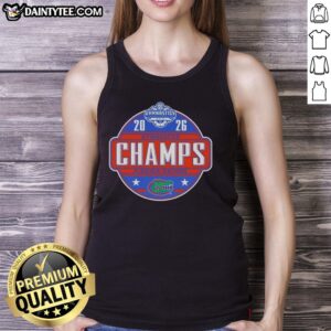 Good Florida Gators 2025 SEC Women's Gymnastics Champions tank top in vibrant colors, perfect for proud fans.