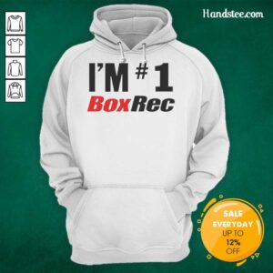 Premium IM-1 Boxrec Hoodie in black, showcasing a stylish design and comfortable fit for boxing enthusiasts.