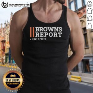 Good Cleveland Broncos breakdown graphic on a stylish Chat Sports tank top design.