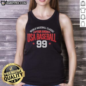 Hot World Baseball Classic Captain America USA Baseball 99 Stars T-Shirt - Image 4
