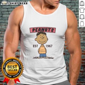 Pretty Peanuts Franklin Est 1967 tank top featuring vibrant graphics and a comfortable fit for casual wear.