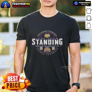 Nice Unioto Shermans 2026 OHSAA Girls Basketball Division 4 Last Four Standing T-Shirt featuring team colors and logo.