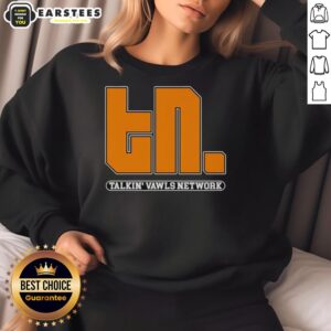 Hot Talkin Vawls Network sweatshirt featuring a bold logo, perfect for fans and casual wear enthusiasts.