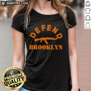 Nice Defend Brooklyn Curved Ladies Tee featuring a stylish design perfect for casual wear and showing Brooklyn pride.