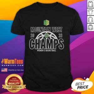 Good Colorado State Rams Mountain West Championship Women's Basketball T-Shirt featuring team colors and logo design.