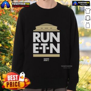 Nice New Orleans Saints Run ETN sweatshirt featuring team colors and logo, perfect for fans and casual wear.