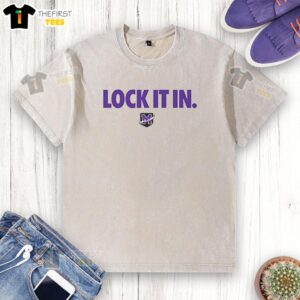 Alt Text: Top Mount Union Purple Raiders Lock It In Washed T-Shirt featuring vibrant team colors and comfortable fit.