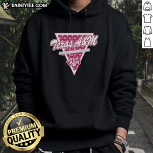 Awesome Texas A&M Aggies football hoodie featuring a palm tree pattern inside a triangle logo for stylish game day wear.