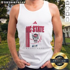 Good N.C. State Wolfpack March Madness tank top featuring bold team colors and logo, perfect for game day attire.