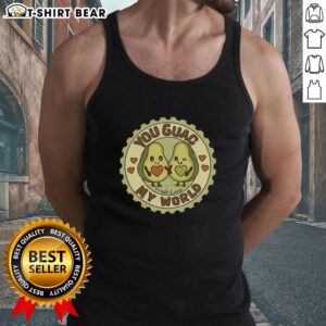 Pretty You Guac My World Fresh Love Avocado Tank Top featuring a cute avocado graphic and vibrant colors.