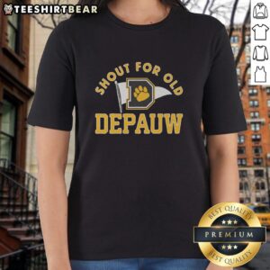 Vintage ladies tee from DePauw with a stylish top shout design, perfect for casual wear and DePauw University fans.