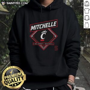 Nice Christian Mitchelle Cincinnati Bearcats baseball hoodie featuring bold team colors and logo for fans.