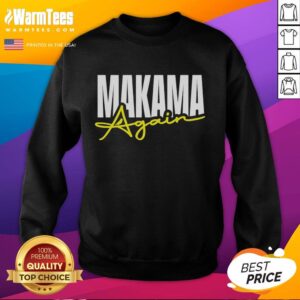 Official Makama Again sweatshirt featuring a stylish design in a cozy fit, perfect for casual wear.