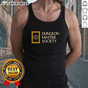 Top Dungeon Master Society tank top featuring a bold design, perfect for tabletop gaming enthusiasts and D&D fans.