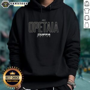 Hot Jai Opetaia Zuffa Boxing Elite Hoodie in black, showcasing modern design and sporty style for boxing fans.