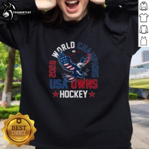 Premium 2026 World Champions USA Owns Hockey T-Shirt - Image 5