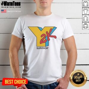 Hot Y2K Survivor Logo T-Shirt featuring bold graphics and a trendy design, perfect for retro fashion enthusiasts.
