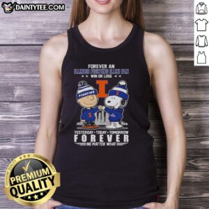 Awesome Charlie Brown tank top for Illinois Fighting Illini fans, featuring Snoopy and a motivational win-or-lose message.