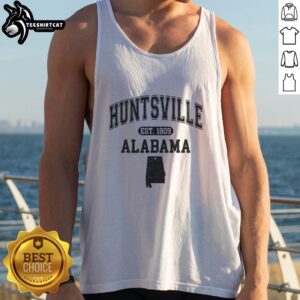 Official Huntsville Alabama Est 1809 varsity tank top showcasing a stylish design perfect for fans and residents.