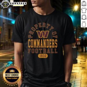 Premium Washington Commanders Property 1932 T-Shirt featuring vibrant team colors and vintage design for fans.