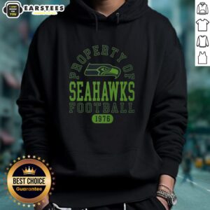 Alt Text: Premium Seattle Seahawks Property 1976 Hoodie showcasing team colors and logo, perfect for fans and collectors.