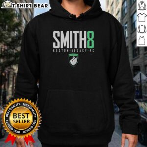 Top Smith 8 Sammy Smith Boston Legacy FC logo hoodie featuring vibrant colors and stylish design for fans.