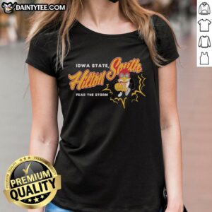 Cute Iowa State Hilton South ladies tee featuring vibrant colors and comfortable fit for fans and casual wear.