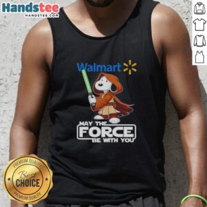 Nice Snoopy Walmart May The Force Be With You tank top featuring Snoopy in a fun, colorful design for fans.