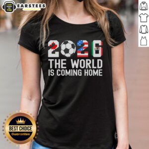 Alt Text: Good 2026 World Cup Football Ladies Tee showcasing vibrant design celebrating women's soccer and the upcoming tournament.