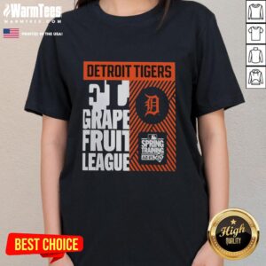Premium Detroit Tigers Grapefruit League Spring Training 2026 ladies tee in vibrant colors, perfect for fans.