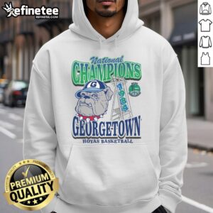 Official Georgetown Hoyas Past Champs Tourney Win Hoodie showcasing team pride and championship spirit.