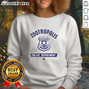 Premium Zootopia Police Department Now Recruiting sweatshirt featuring a stylish design for fans of the animated movie.